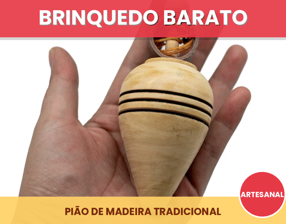 Pião de Madeira - Barato