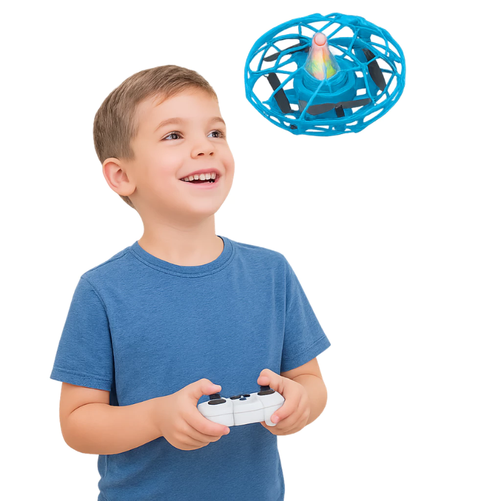 Mini drone infantil com hélices protegidas