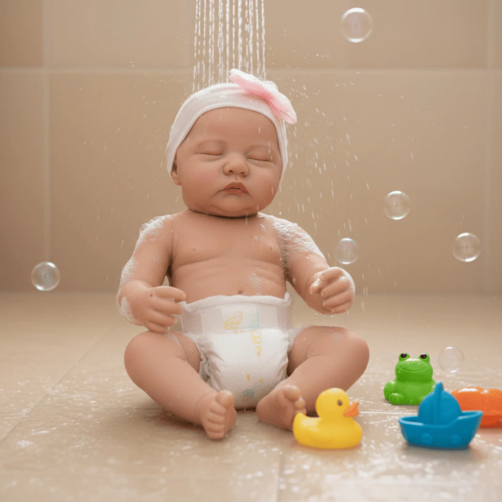 Bebê reborn menina realista de silicone com roupa