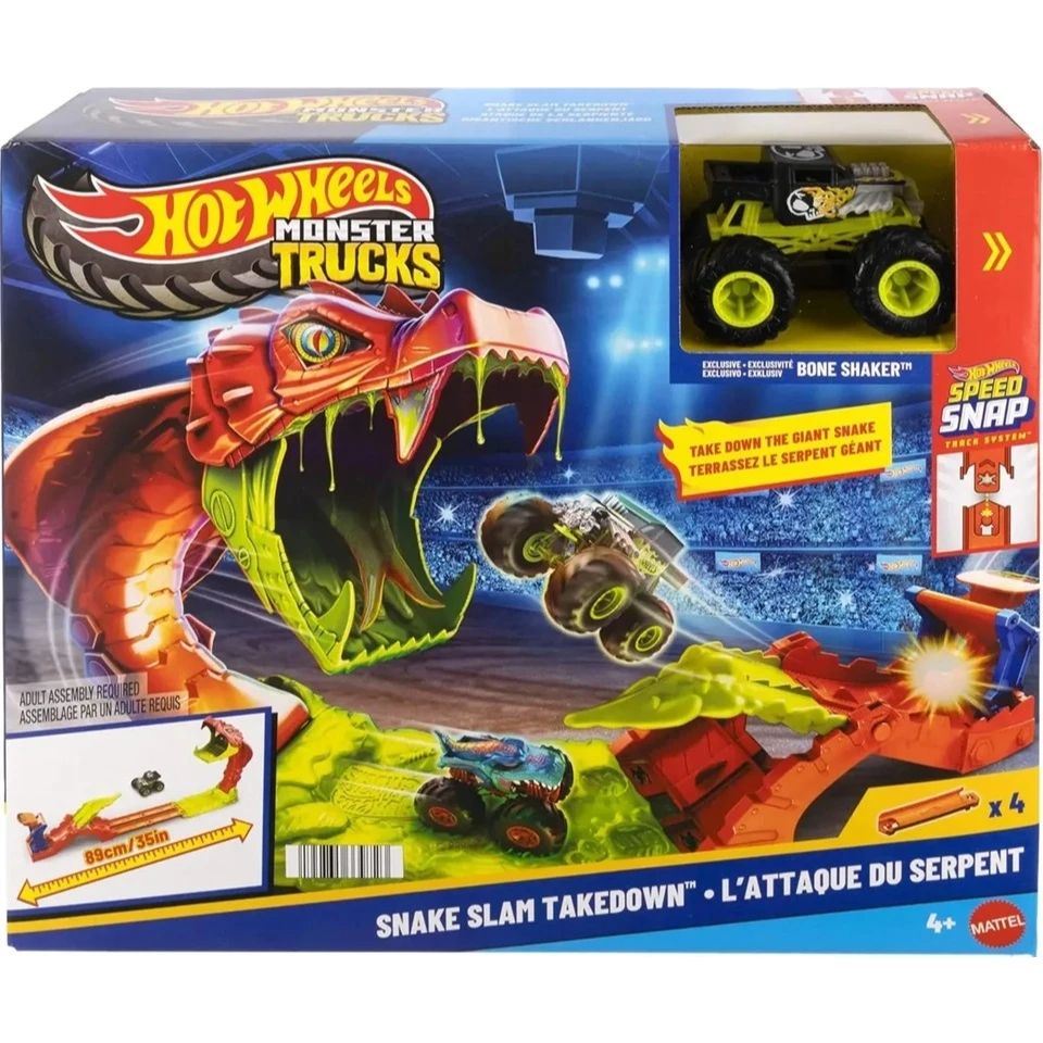 Pista Hot Wheels Monster Trucks Mordida de Serpente
