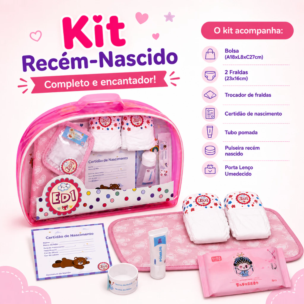 Kit Bebê Reborn - não acompanha a boneca