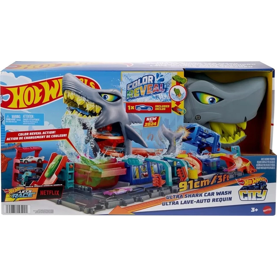 Pista Hot Wheels City Lava-Rápido Mega Tubarão