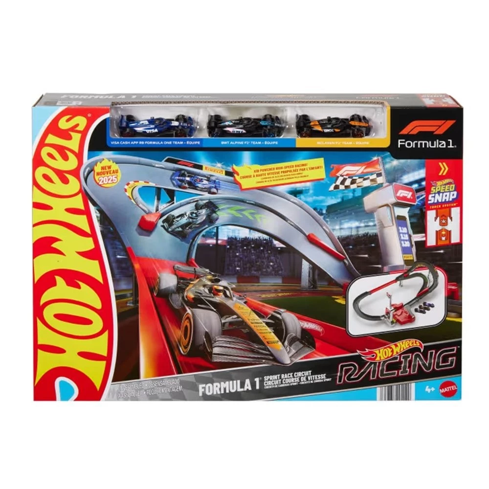 Pista Hot Wheels Formula 1 Sprint Race Circuit com três carros